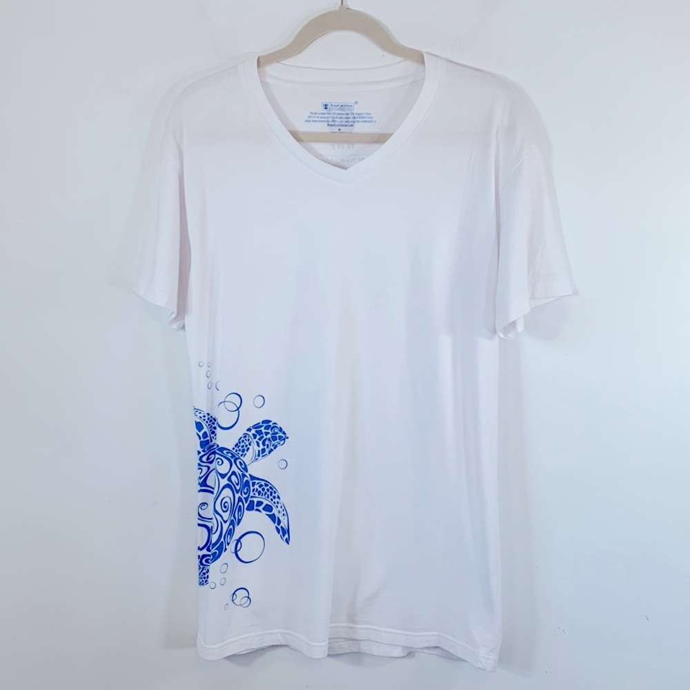 Royal Caribbean Cruise Sea Turtle Graphics Ocean Conservation Womens Size M Tee